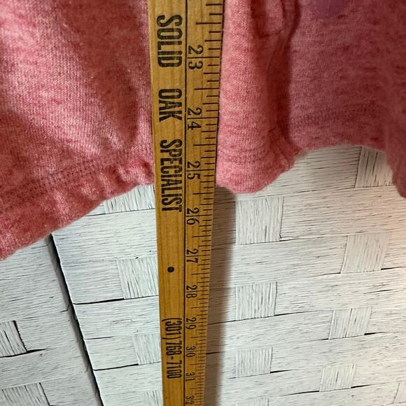 Talbots sweatshirt V-Mochneck collared button detail two pockets pink Cozycore - Picture 9 of 11